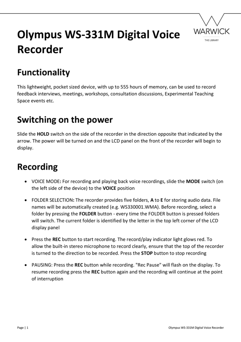 Olympus WS-331M User manual