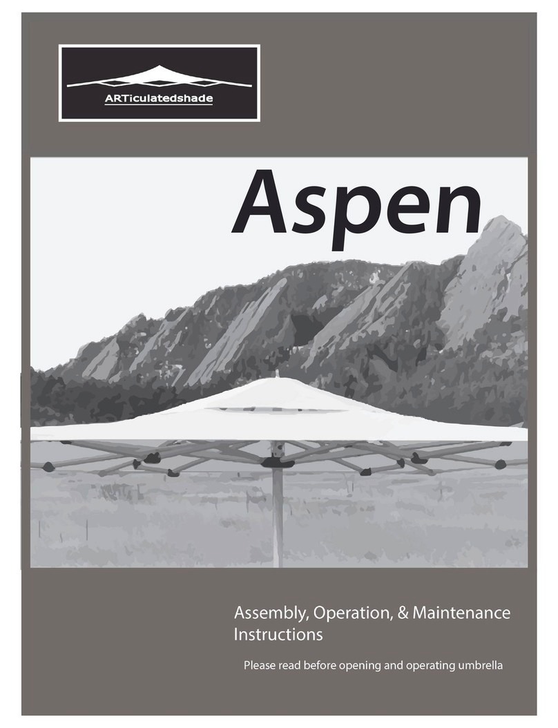Articulateshade Aspen Assembly, operation & maintenance instructions Articulateshade Aspen Assembly, operation & maintenance instructions
