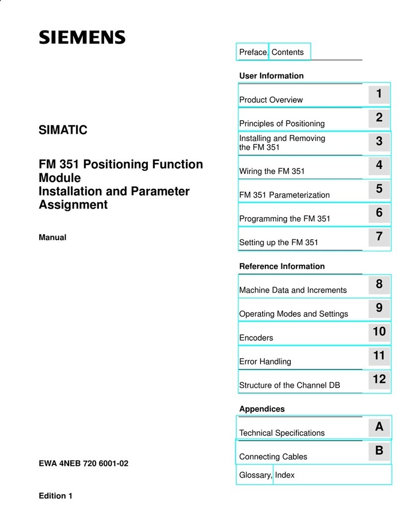 Siemens SIMATIC FM 351 User manual