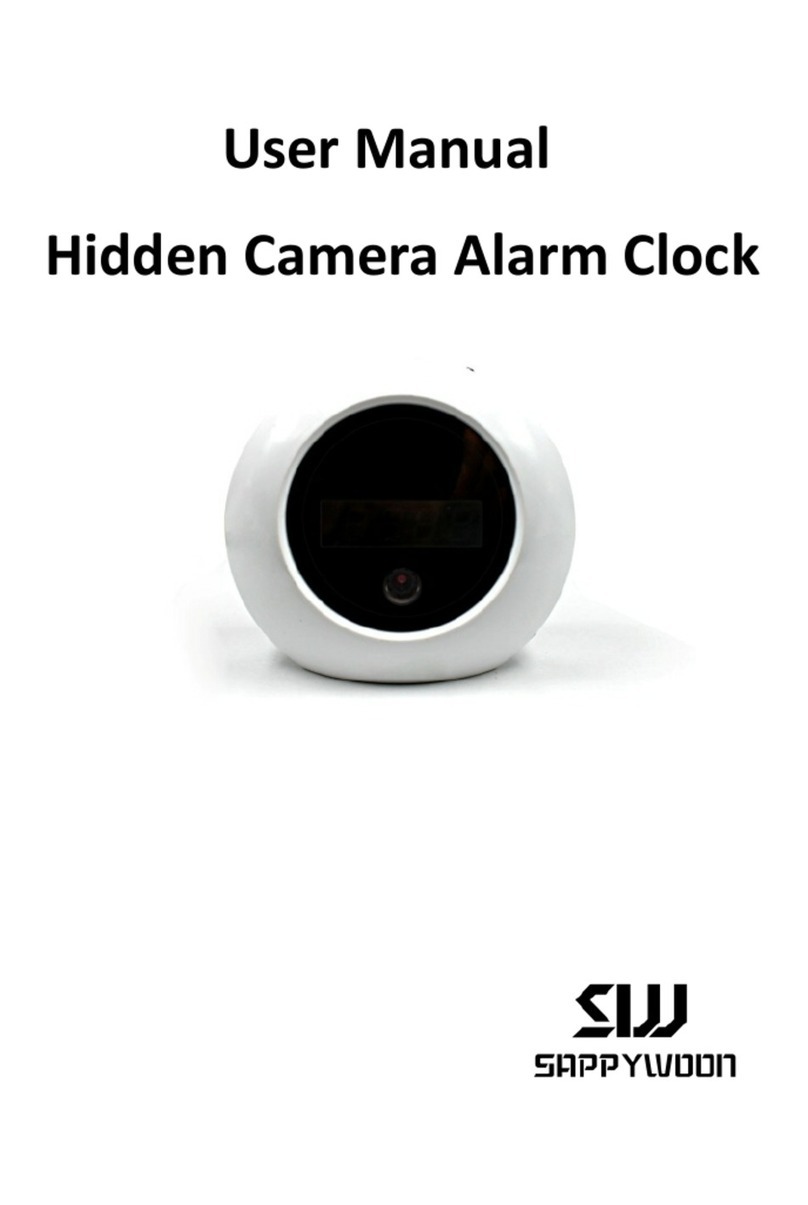 Sappywoon Hidden Camera Alarm Clock user manual