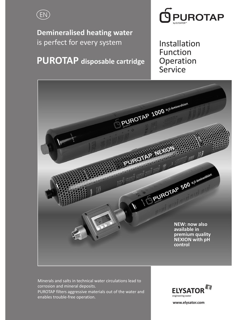 elysator PUROTAP 1000 Parts list manual elysator PUROTAP 1000 Parts list manual