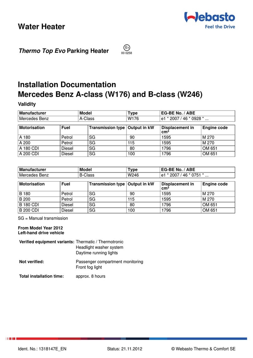 Webasto thermo top evo Operator's manual Webasto thermo top evo Operator's manual