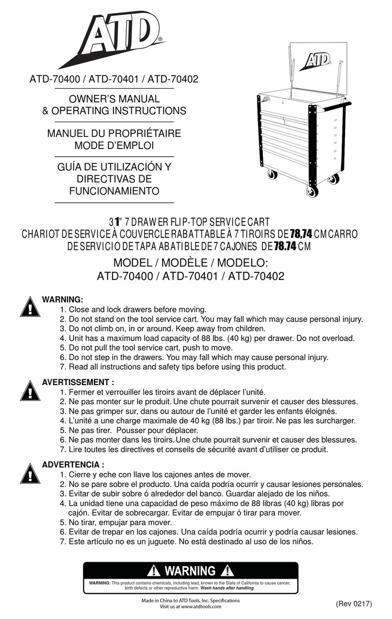 ATD Tools ATD-70400 Owner's manual & operating instructions ATD Tools ATD-70400 Owner's manual & operating instructions