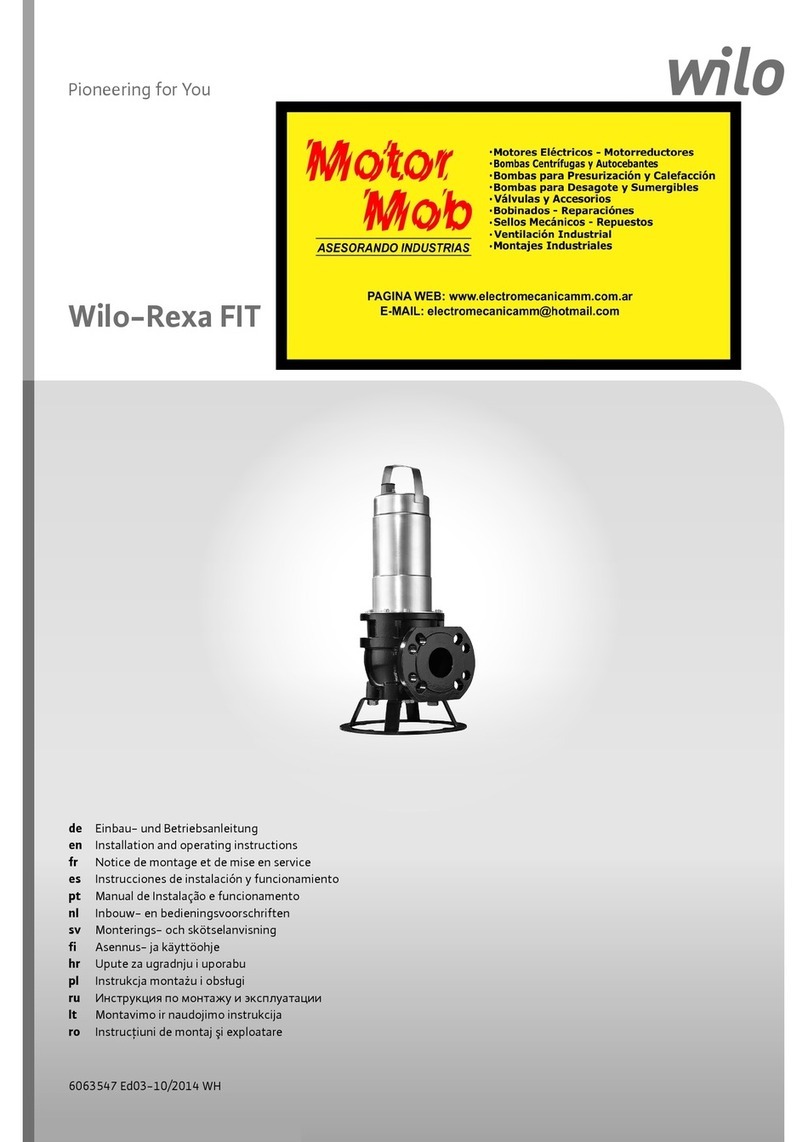 Wilo Wilo-Rexa FIT V06DA-110/EAD1-2-T0015-540-P User manual