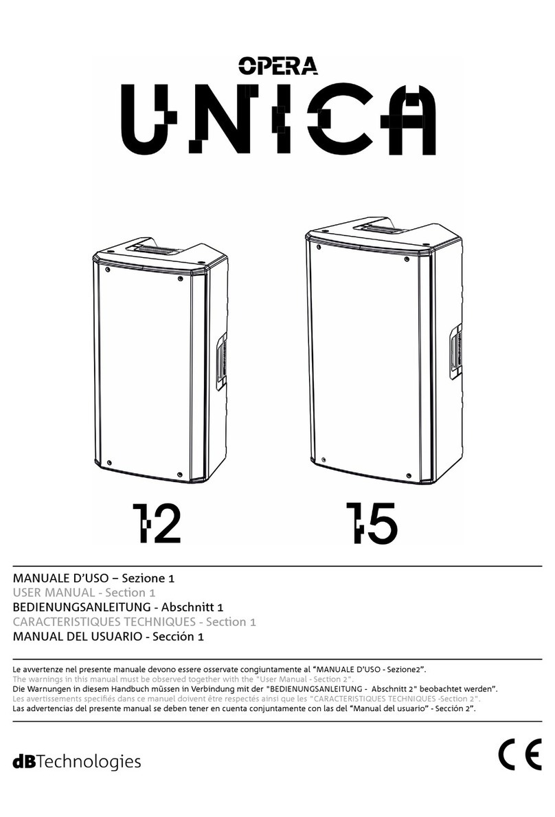 dB Technologies OPERA UNICA 12 User manual