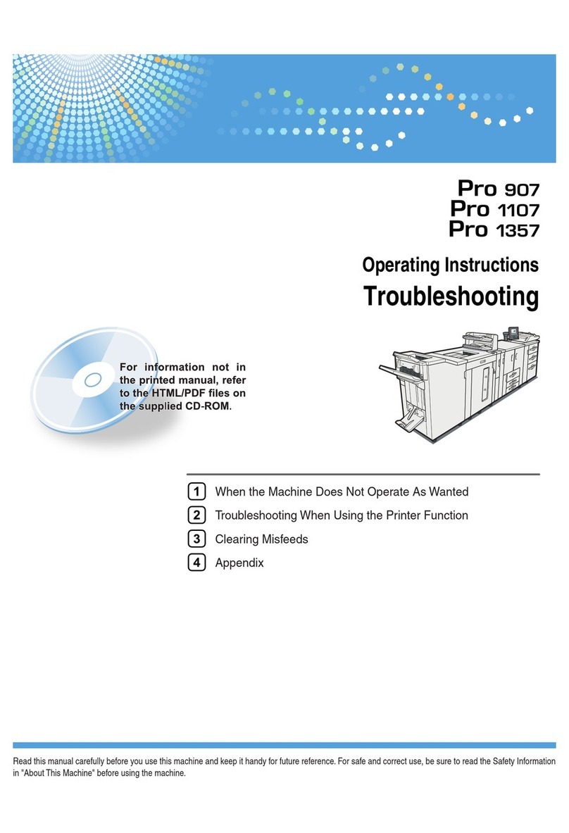 Ricoh Pro 907 Operating instructions and troubleshooting