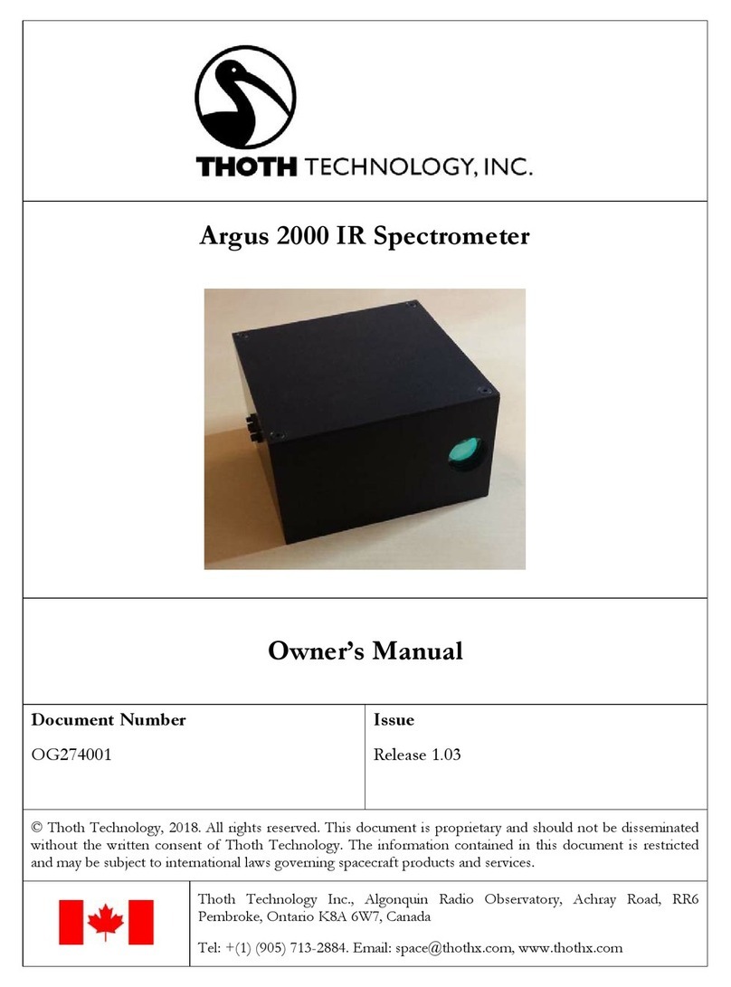 Thoth Technology Argus 2000 owner's manual