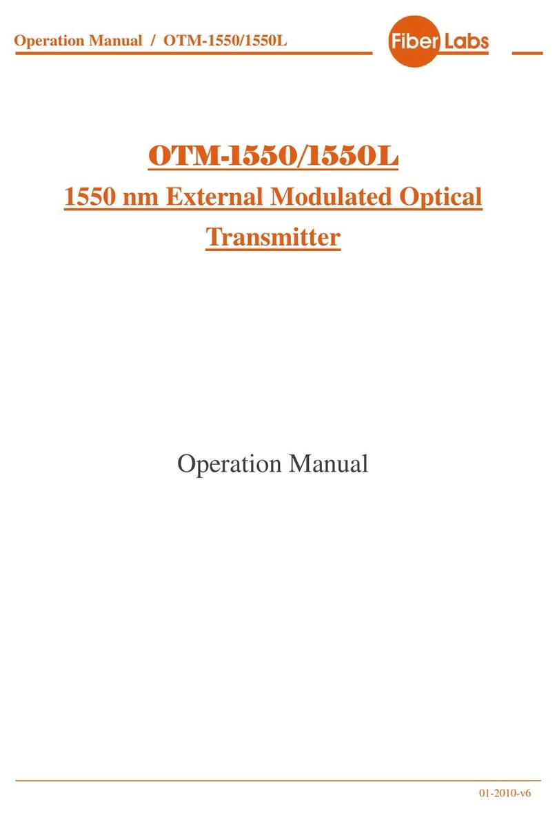 FiberLabs OTM-1550 Operation manual