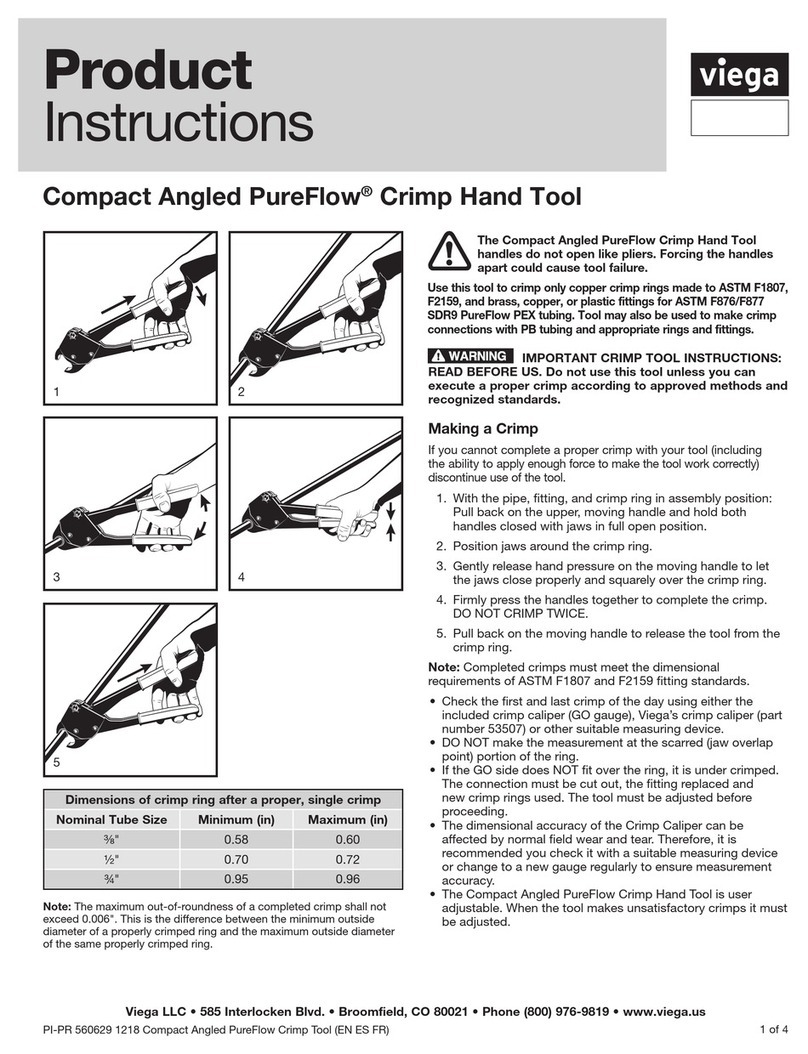 Viega PureFlow Product instructions Viega PureFlow Product instructions