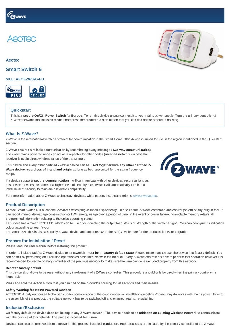 Aeotec Smart Switch 6 manual