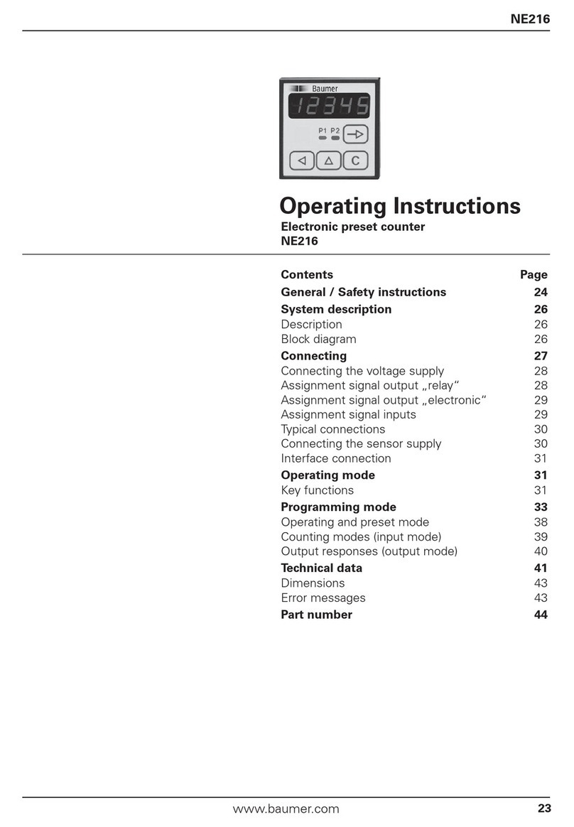 Baumer NE216 operating instructions