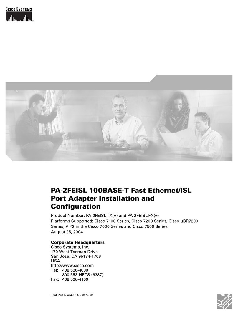 Cisco PA-2FEISL-TX Operating and maintenance instructions