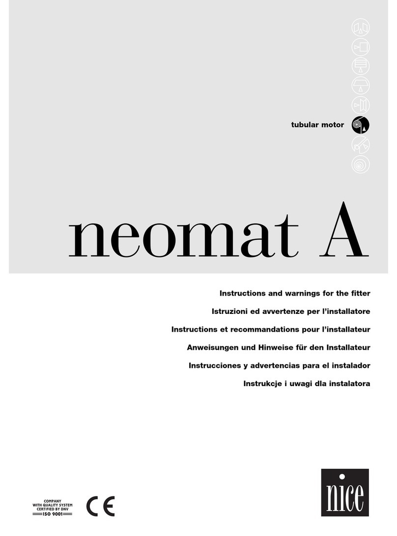 Nice Neomat A Series Product manual