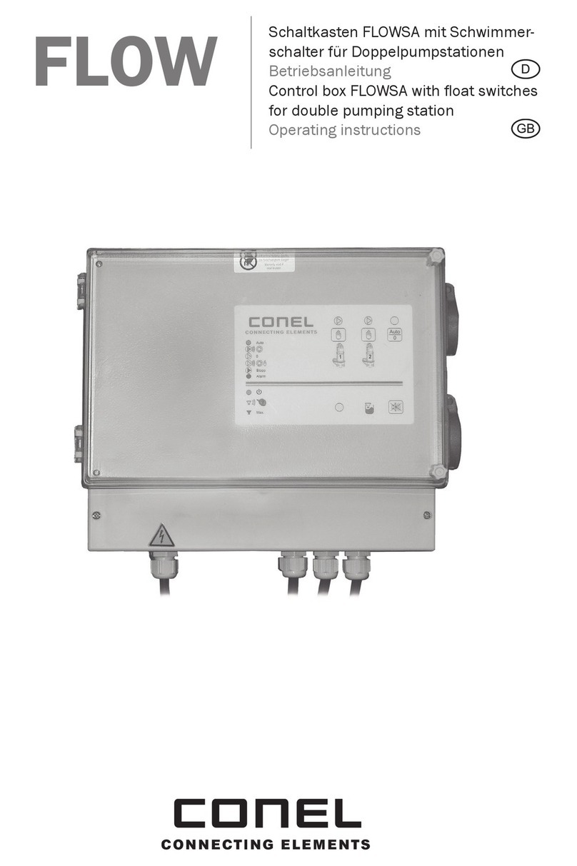 Conel FLOW SWITCHGEAR operating instructions