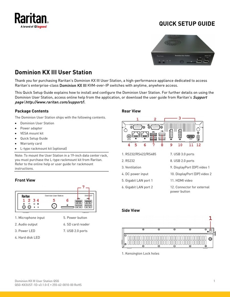 Raritan dominion kx III User manual