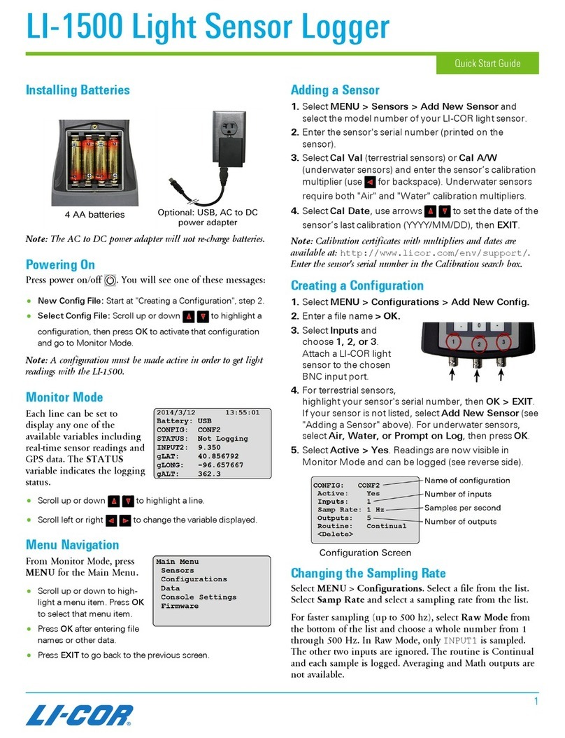 LI-COR LI-1500 quick start guide