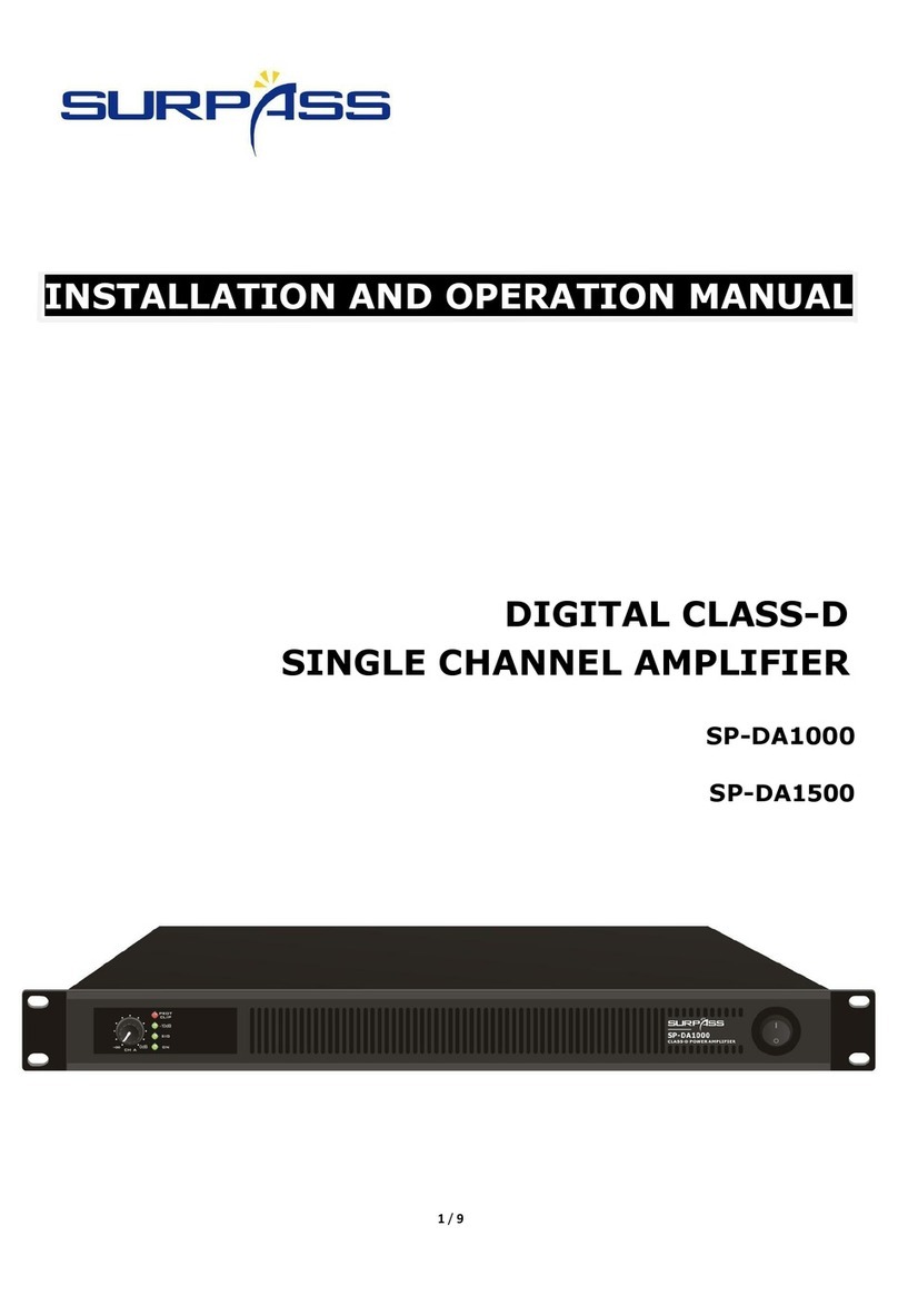 Surpass SP-DA1000 Installation and operation manual