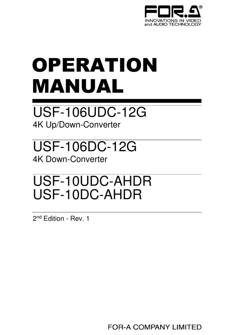 FOR-A USF-106UDC-12G Operation manual