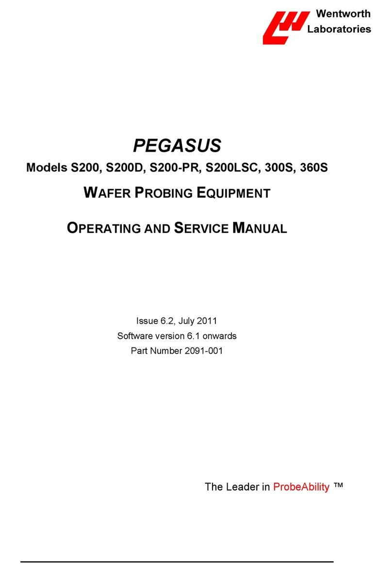 Wentworth Laboratories PEGASUS S200 Series Operating and service manual