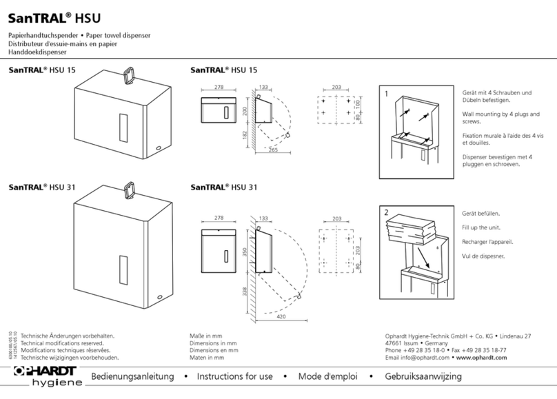 ophardt SanTRAL HSU Instructions for use