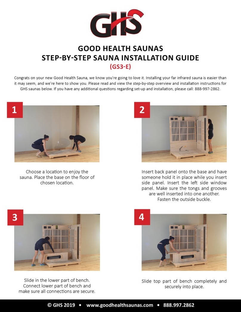 Good Health Saunas GS3-E installation guide