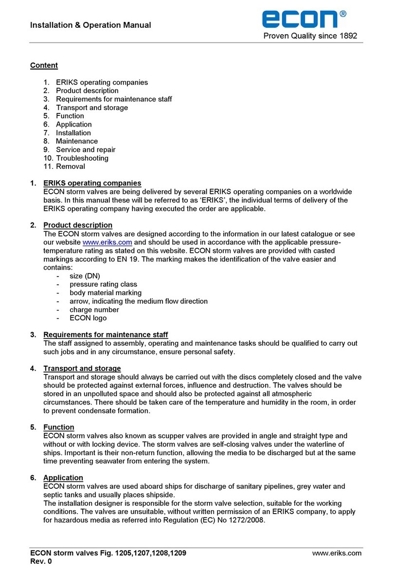 Econ 1205 Installation & operation manual
