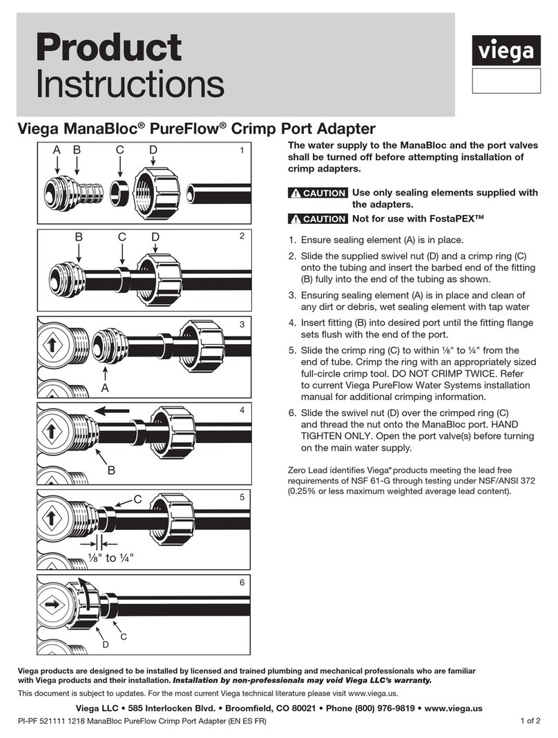 Viega ManaBloc PureFlow Instruction sheet