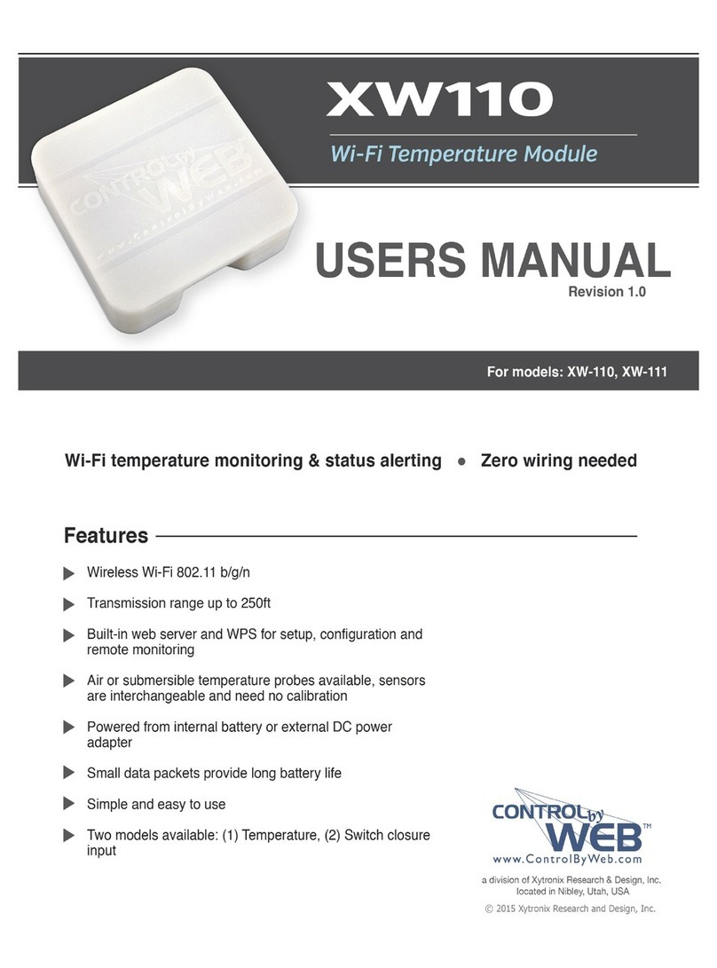 ControlByWeb XW-110 user manual ControlByWeb XW-110 user manual