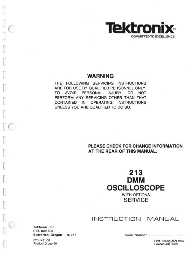 Tektronix 213 DMM User manual