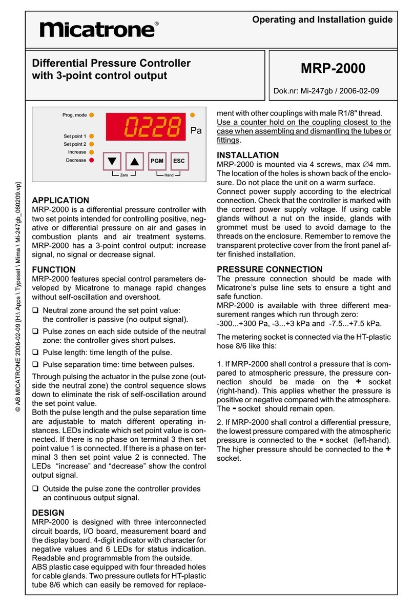 Micatrone MRP-2000 Operating and installation guide Micatrone MRP-2000 Operating and installation guide