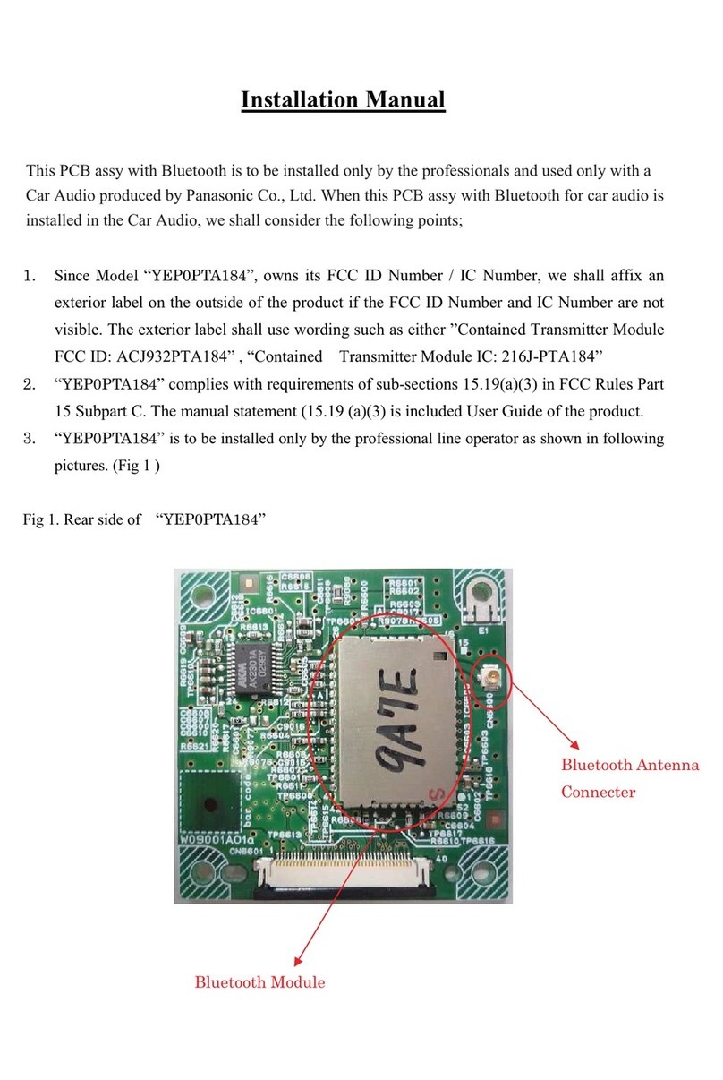 Panasonic YEP0PTA184 User manual