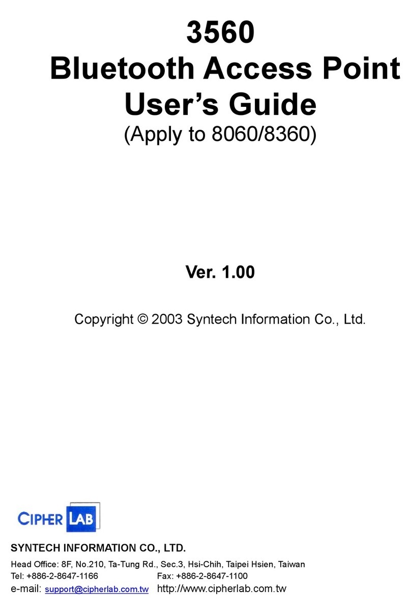 Syntech Information 3560 user guide Syntech Information 3560 user guide