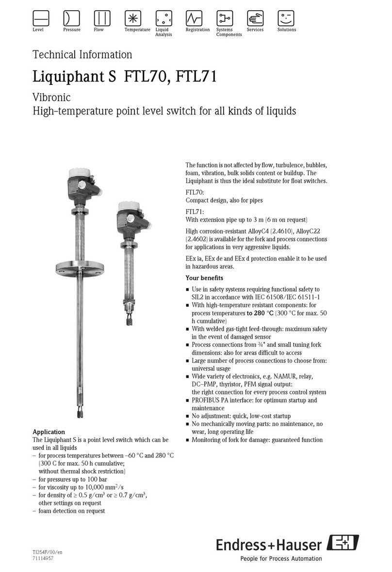 Endress+Hauser Liquiphant S FTL70-**********L Series Manual