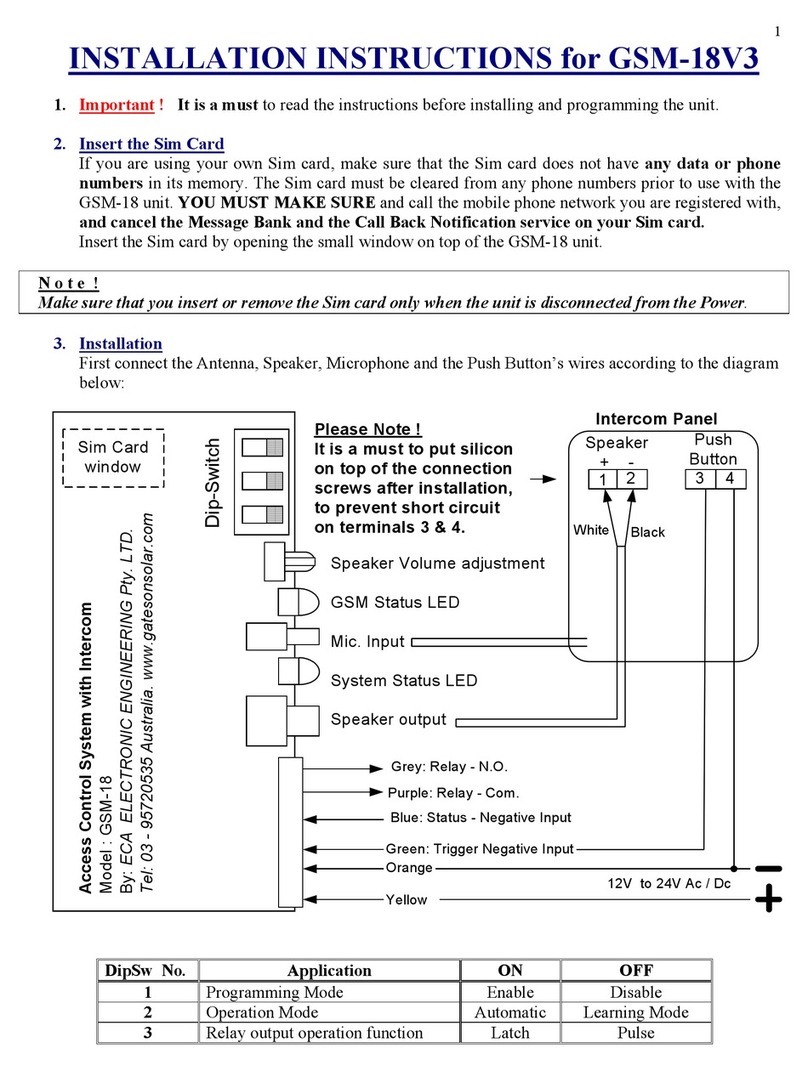 ECA GSM-18V3 installation instructions