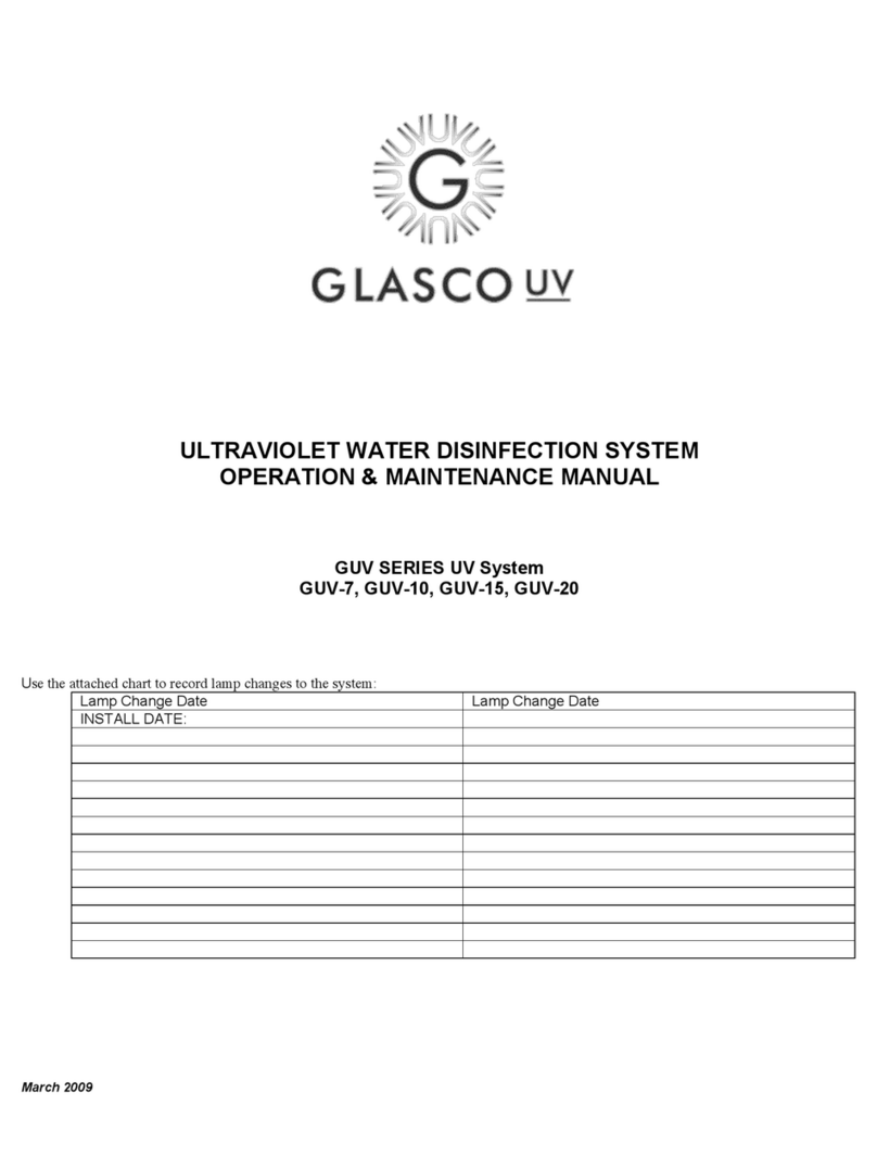 Glasco UV GUV-7 Operation & maintenance manual
