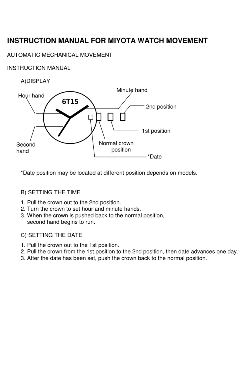 Citizen 6T15 User manual