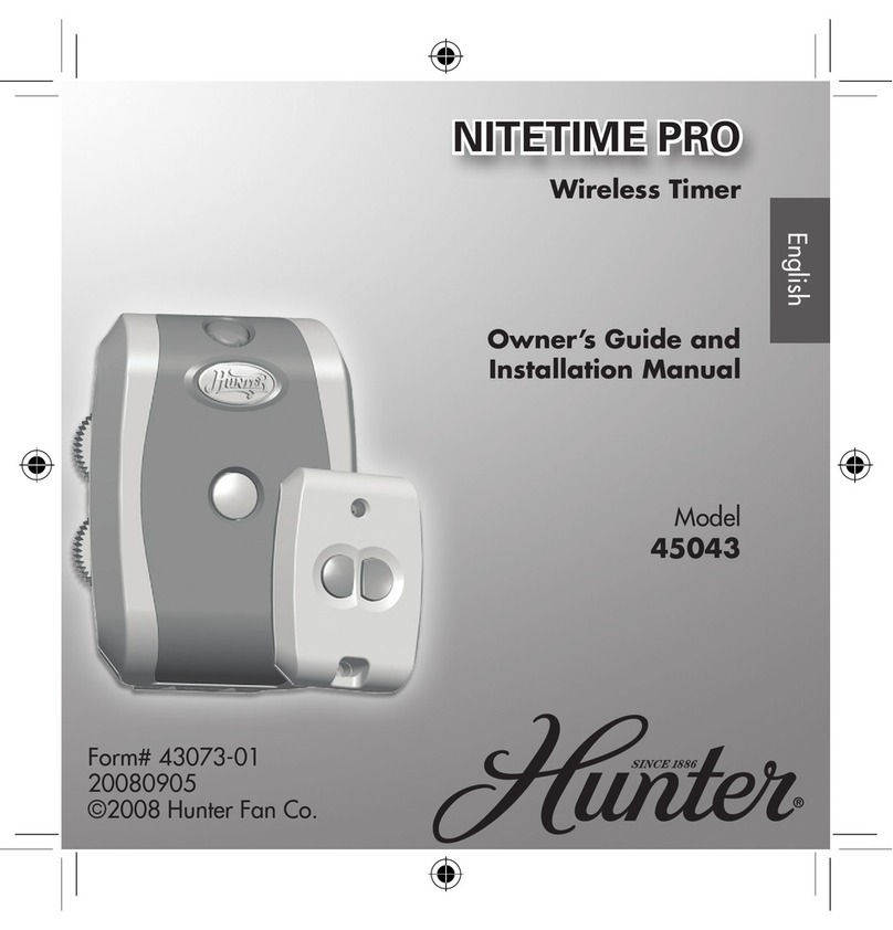 Hunter NITETIME PRO 45043 Owner's guide and installation manual Hunter NITETIME PRO 45043 Owner's guide and installation manual