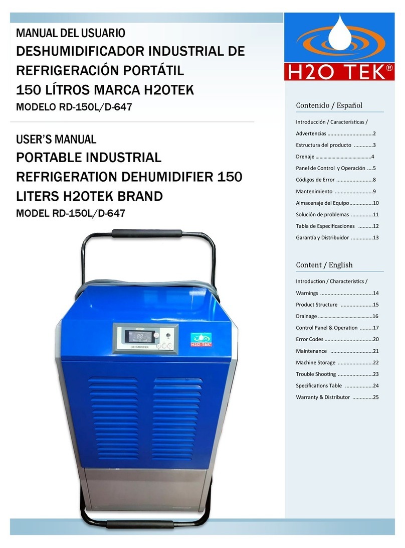 H2O TEK RD-150L user manual