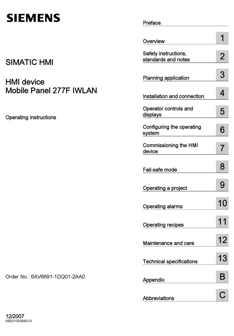 Siemens SIMATIC HMI User manual