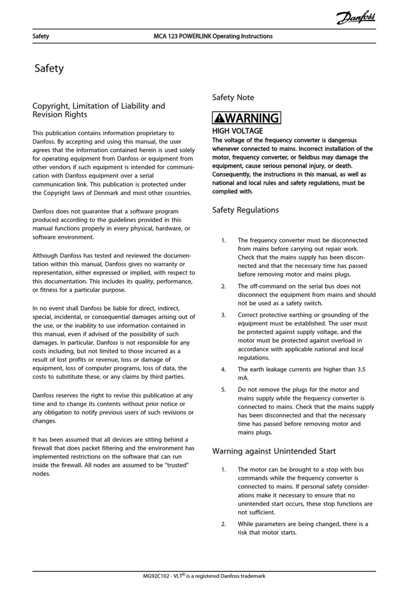 Danfoss MCA 123 POWERLINK User manual