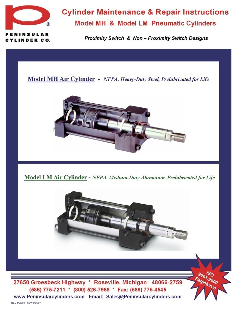 Peninsular Cylinder MH Series Maintenance and Repair Instructions