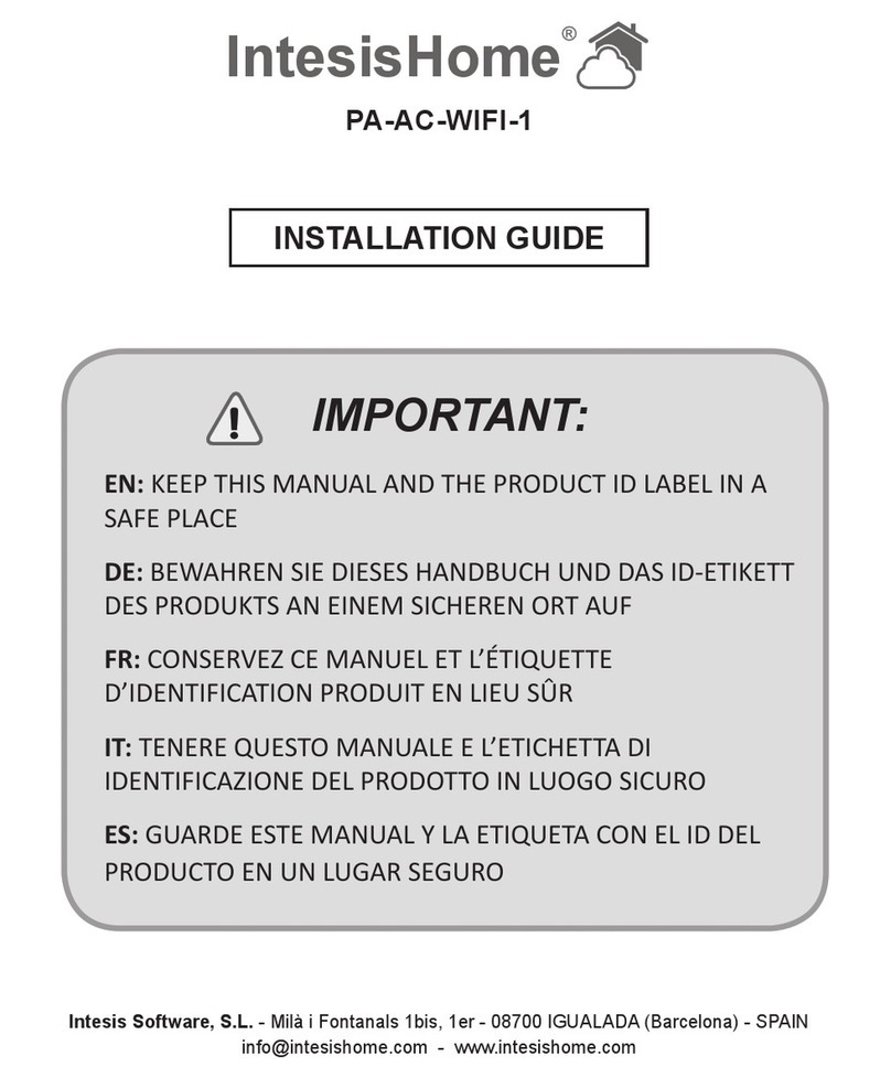 IntesisHome PA-AC-WIFI-1 installation guide
