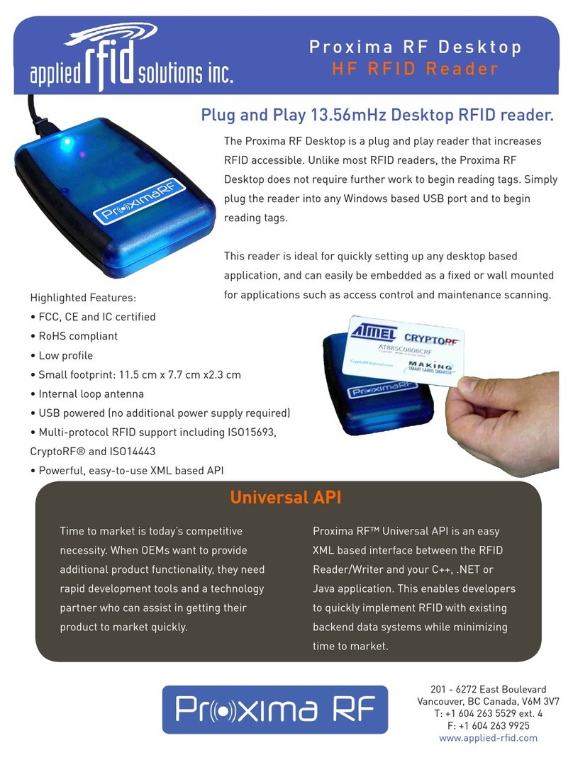 Proxima RF PRFD-1 installation manual