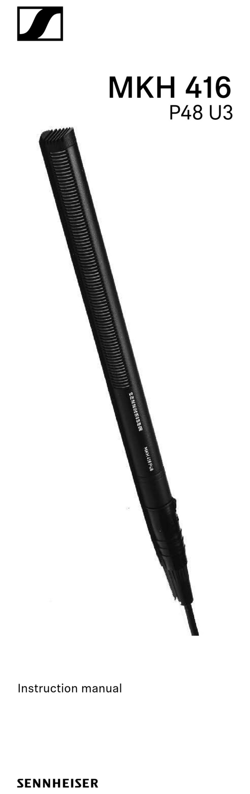 Sennheiser MKH 416-P48 U3 instruction manual
