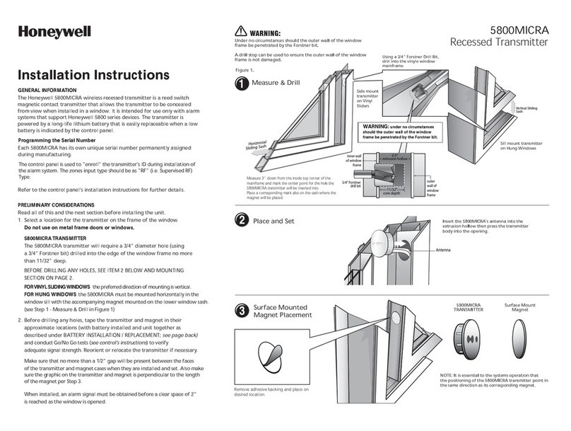 Honeywell 5800MICRA User manual Honeywell 5800MICRA User manual