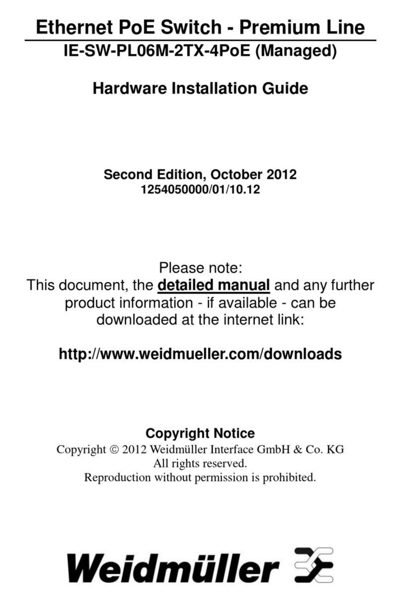 Weidmuller IE-SW-PL06M-2TX-4PoE Hardware installation guide
