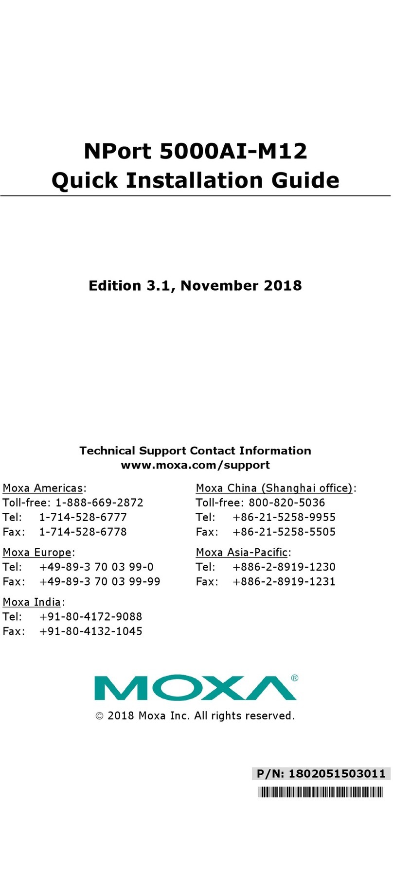 Moxa Technologies NPort 5000AI-M12 Quick installation guide
