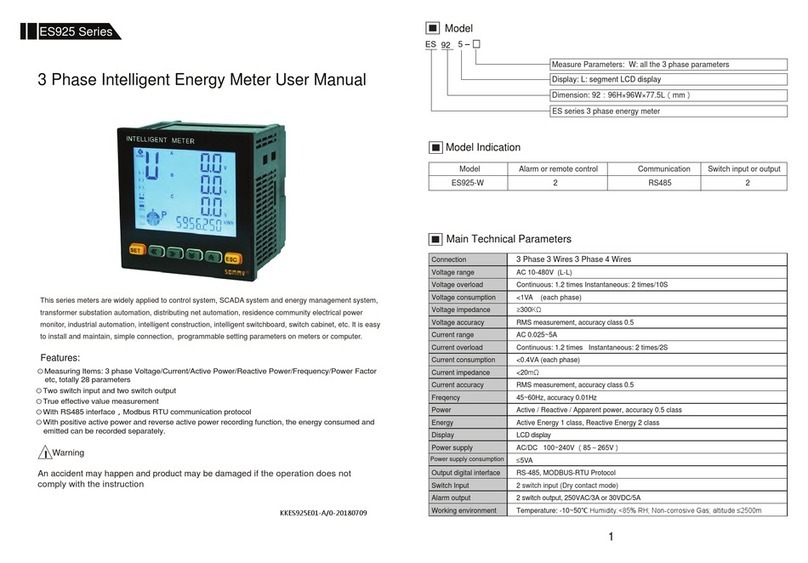SOMMY ES925 Series User manual