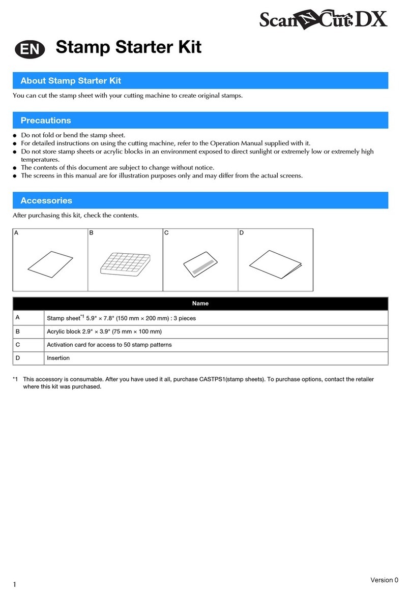 Brother ScanNCut DX Stamp Starter Kit User manual Brother ScanNCut DX Stamp Starter Kit User manual