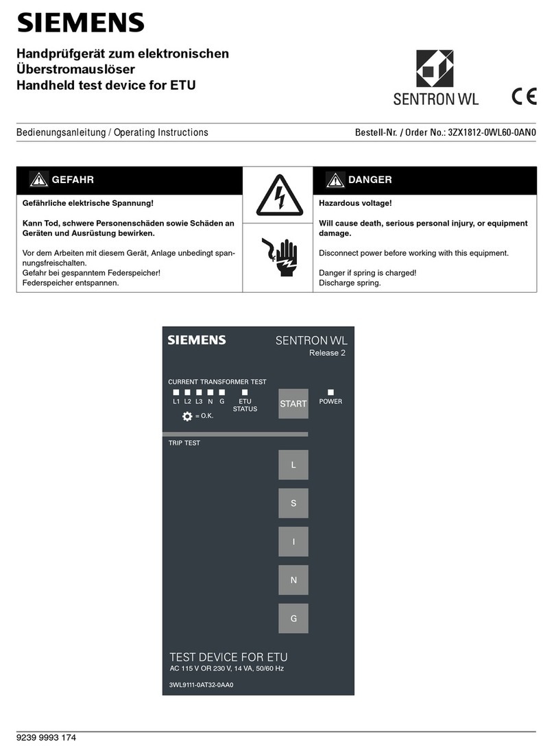 Siemens Sentron WL User manual